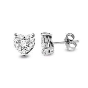 0.82 ct Modern Tasarım Coronet Tektaş Küpe
