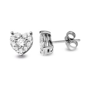 0.82 ct Modern Tasarım Coronet Tektaş Küpe