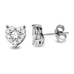 0.82 ct Modern Tasarım Coronet Tektaş Küpe
