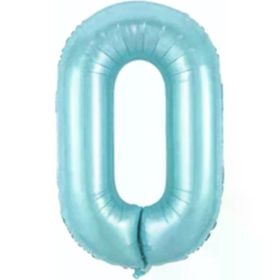 0 Rakam Mavi 76 cm Folyo Balon