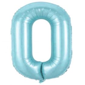 0 Rakam Mavi 76 cm Folyo Balon
