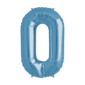 0 Rakam Mavi 76 cm Folyo Balon