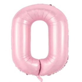 0 Rakam Pembe 76 cm Folyo Balon