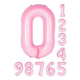 0 Rakam Pembe 76 cm Folyo Balon