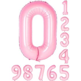 0 Rakam Pembe 76 cm Folyo Balon