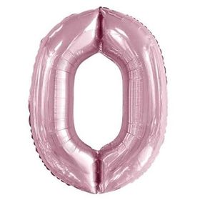 0 Rakam Pembe 76 cm Folyo Balon
