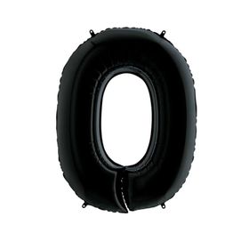 0 Rakam Siyah 100 cm Folyo Balon