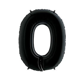 0 Rakam Siyah 100 cm Folyo Balon