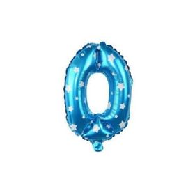 0 Rakamı Mavi 40 cm Folyo Balon