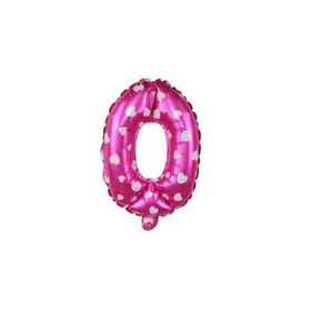 0 Rakamı Pembe 40 cm Folyo Balon