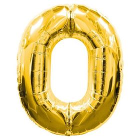 0 Rakamlı Gold Renk Folyo Balon