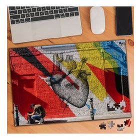 002188 Kalp Sanat Duvar 240 Parça Puzzle Yapboz