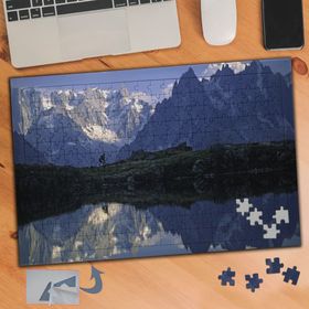 005 Karlı Alp Dağları Manzarası 240 Parça Puzzle Yapboz Tablo