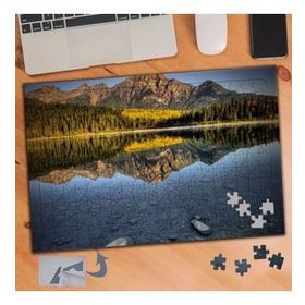 007 Ağaç Göl Doğa Manzarası 240 Parça Puzzle Yapboz Tablo