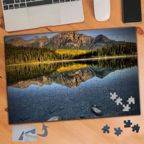 007 Ağaç Göl Doğa Manzarası 240 Parça Puzzle Yapboz Tablo