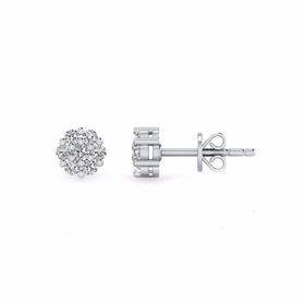 0,12 Karat Pırlantalı Küpe