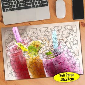 013262 Smoothie Meyveli Soğuk İçecekler 240 Parça Puzzle Yapboz