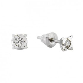 0,14 ct Pırlanta Tektaş Küpe