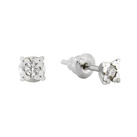 0,14 ct Pırlanta Tektaş Küpe
