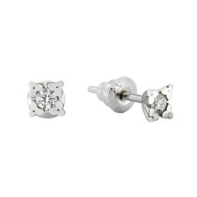 0,14 ct Pırlanta Tektaş Küpe
