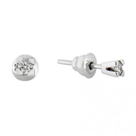 0,17 ct Pırlanta Tektaş Küpe