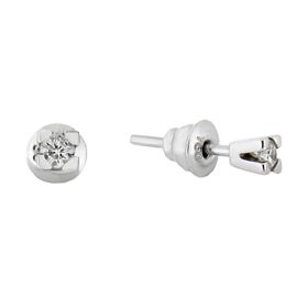 0,17 ct Pırlanta Tektaş Küpe