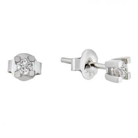 0,17 ct Pırlanta Tektaş Küpe