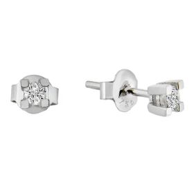 0,17 ct Pırlanta Tektaş Küpe