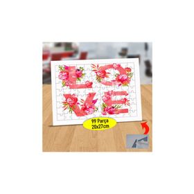 018732 Etrafını Çiçek Saran Love 99 Parça Puzzle Yapboz Tablo