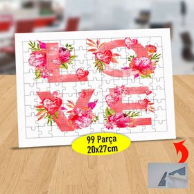018732 Etrafını Çiçek Saran Love 99 Parça Puzzle Yapboz Tablo