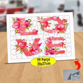 018732 Etrafını Çiçek Saran Love 99 Parça Puzzle Yapboz Tablo