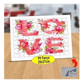 018732 Etrafını Çiçek Saran Love 99 Parça Puzzle Yapboz Tablo