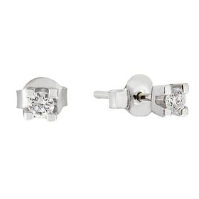 0,19 ct Pırlanta Tektaş Küpe