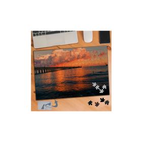 019 Gün Batımı Sahil İskelesi Manzarası 240 Parça Puzzle Yapboz Tablo