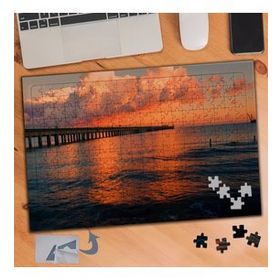 019 Gün Batımı Sahil İskelesi Manzarası 240 Parça Puzzle Yapboz Tablo