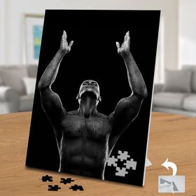 02058 Ellerini Kaldıran Sporcu Fitness 240 Parça Puzzle Yapboz