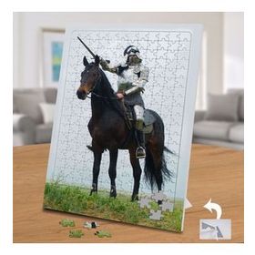 02074 Siyah At ve Şovalye 240 Parça Puzzle Yapboz