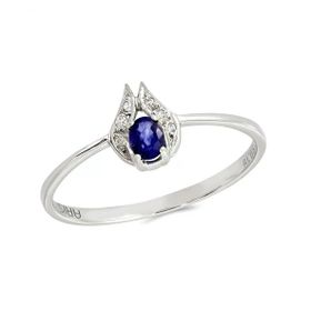 0,21 ct Pırlanta Safir Yüzük