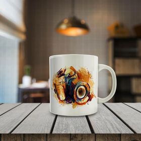 02148 Çizim Sanatı Fotoğraf Makinesi Hediyelik Kupa Bardak