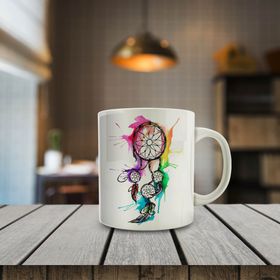 021487 Sıçrama Efekti Düş Kapanı Baskılı Hediyelik Kupa Bardak