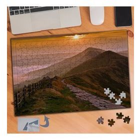 022 Gün Batımı Dağ Manzarası 240 Parça Puzzle Yapboz Tablo