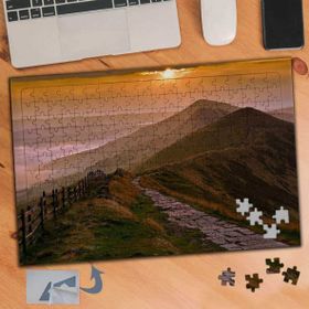 022 Gün Batımı Dağ Manzarası 240 Parça Puzzle Yapboz Tablo