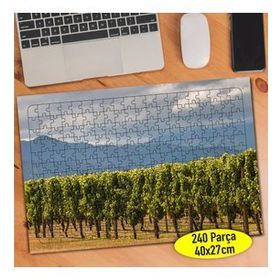 022 Sıralı Yeşil Yapraklı Ağaç Manzarası 240 Parça Puzzle Yapboz