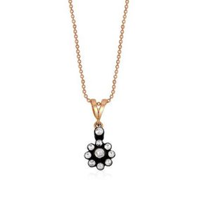 0,23 ct Elmas Çiçek Kolye