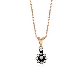 0,23 ct Elmas Çiçek Kolye
