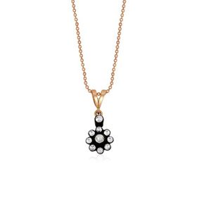0,23 ct Elmas Çiçek Kolye