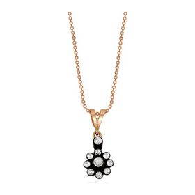 0,23 ct Elmas Çiçek Kolye