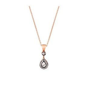 0,23 ct Pırlanta ve 0,35 ct Elmaslı Damla Kolye