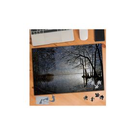 024 Ters Işık Ağaç ve Göl Manzarası 240 Parça Puzzle Yapboz Tablo