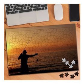 024573 Gün Batımında Balık Tutan Adam 240 Parça Puzzle Yapboz